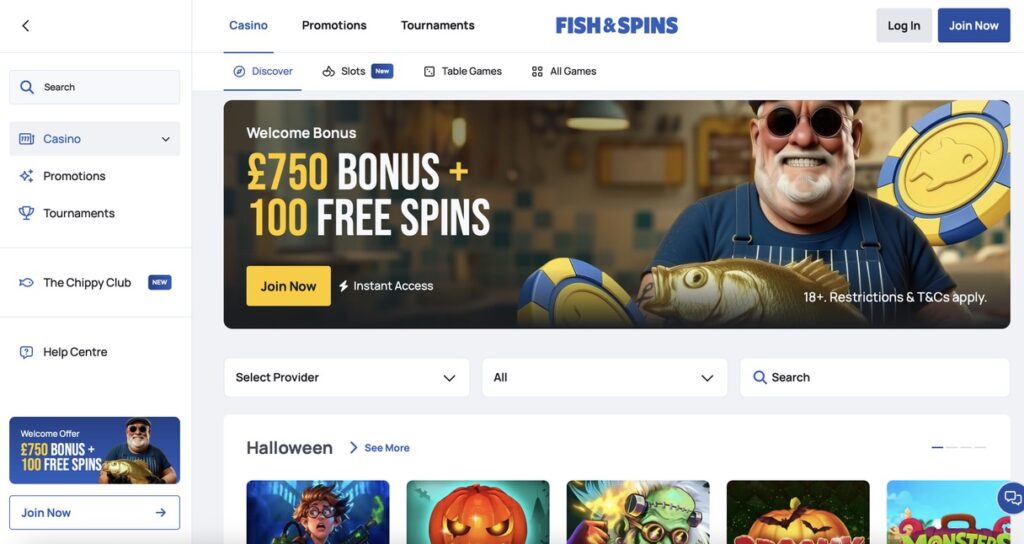 brand new non Gamstop casino site - Fish and Spins